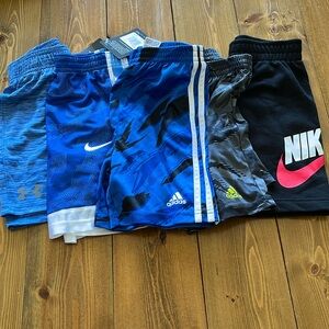 Lot of Nike, Adidas and Under Armour shorts boys size 5